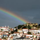 Regenbogen über Lissabon