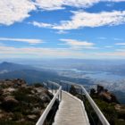 Aussicht mit Steg von Mt. Wellington