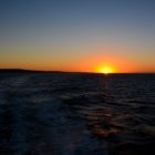 Sonnenuntergang von Fähre aus