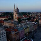 Kathedrale von Zagreb vom Observation Deck