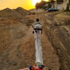 Kamelritt bei Sonnenuntergang