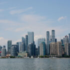 Sicht von Toronto Island auf die Skyline der Stadt